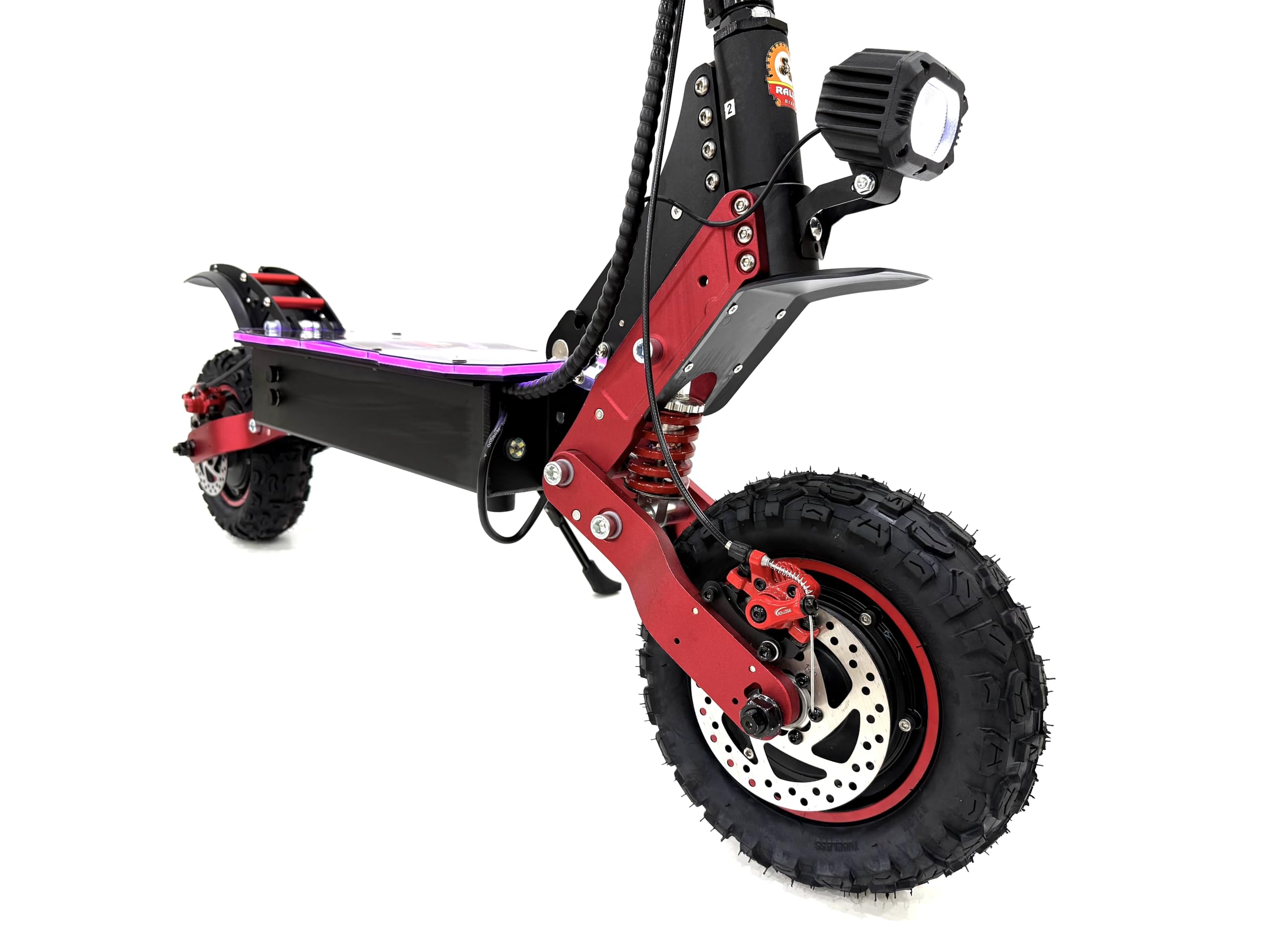 RALLY SCOOTER model R2-PRO, Recomended for adults, 48V 25AH battery, Dual 2500W motor, max speed is 80 km/h, Range is 70-80 km, With LED lights