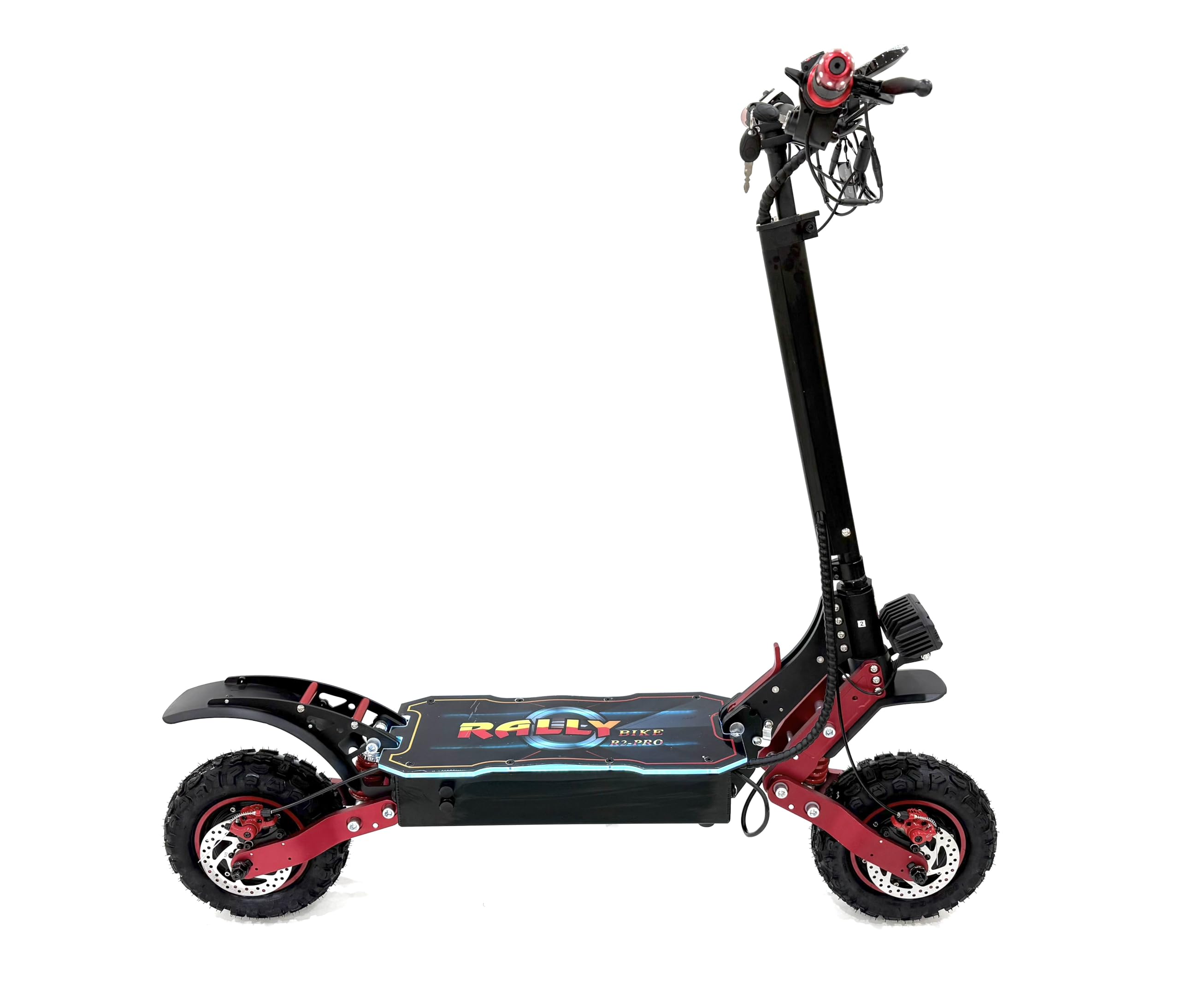 RALLY SCOOTER model R2-PRO, Recomended for adults, 48V 25AH battery, Dual 2500W motor, max speed is 80 km/h, Range is 70-80 km, With LED lights