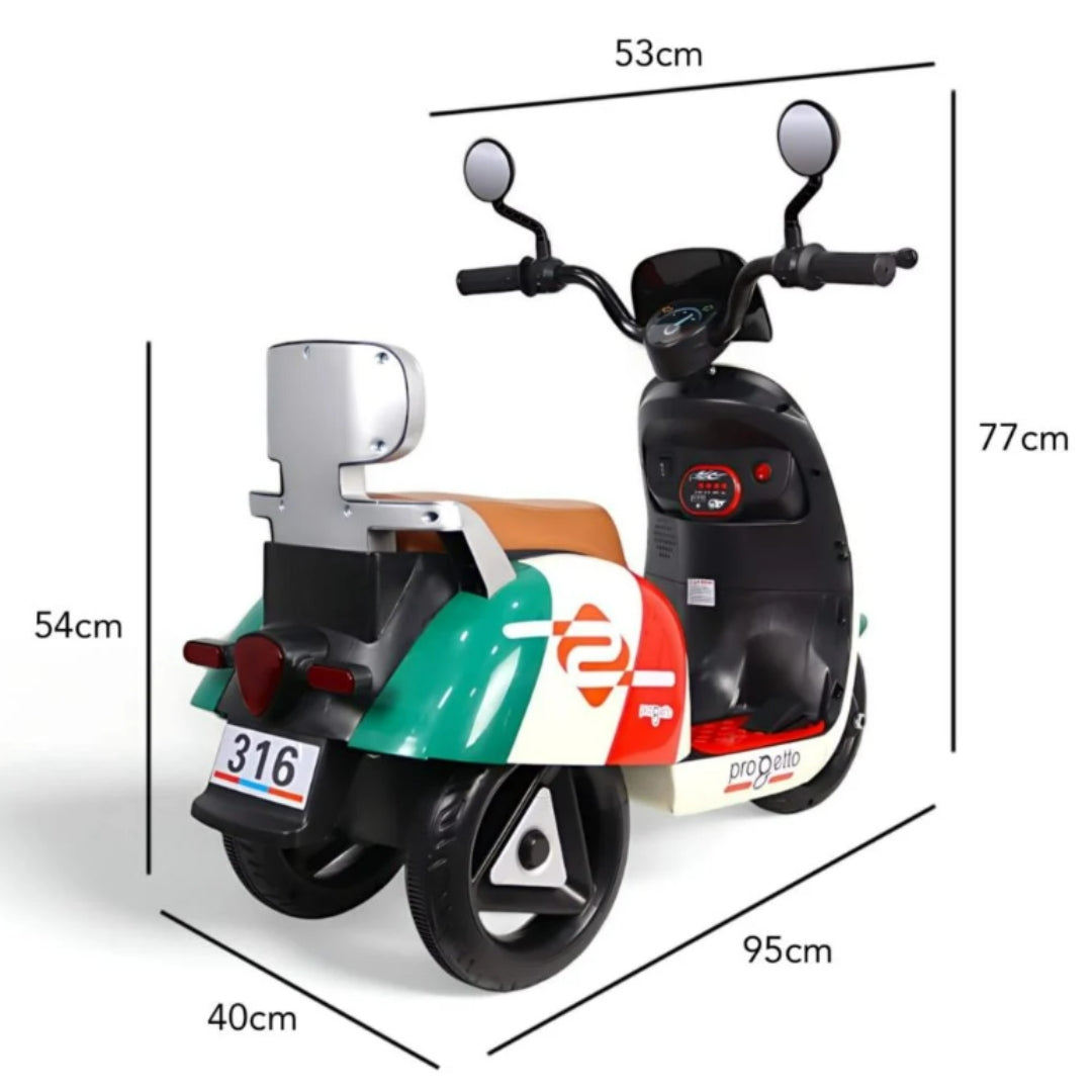 RALLY Progetto Vespa Kids Ride-On Scooter