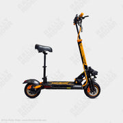 Kugoo M4 Pro Max dual-motor electric scooter in black with orange accents, side view with seat - The Rally Rider Dubai