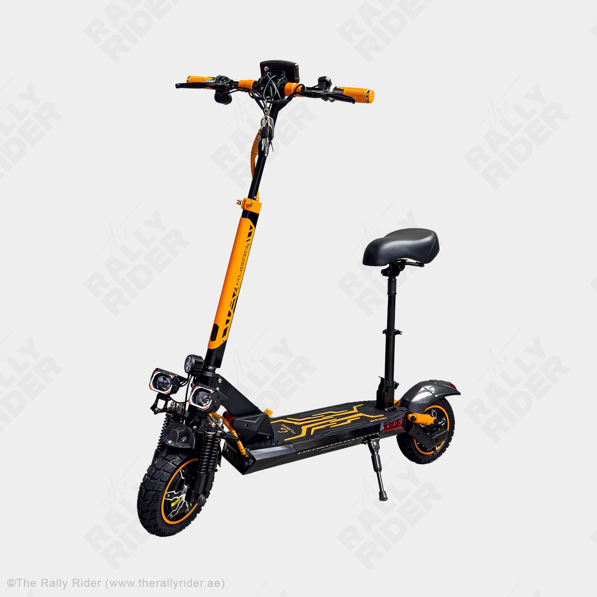Kugoo M4 Pro Max electric scooter rear angle showing dual motors and rear disc brake - buy electric scooter UAE