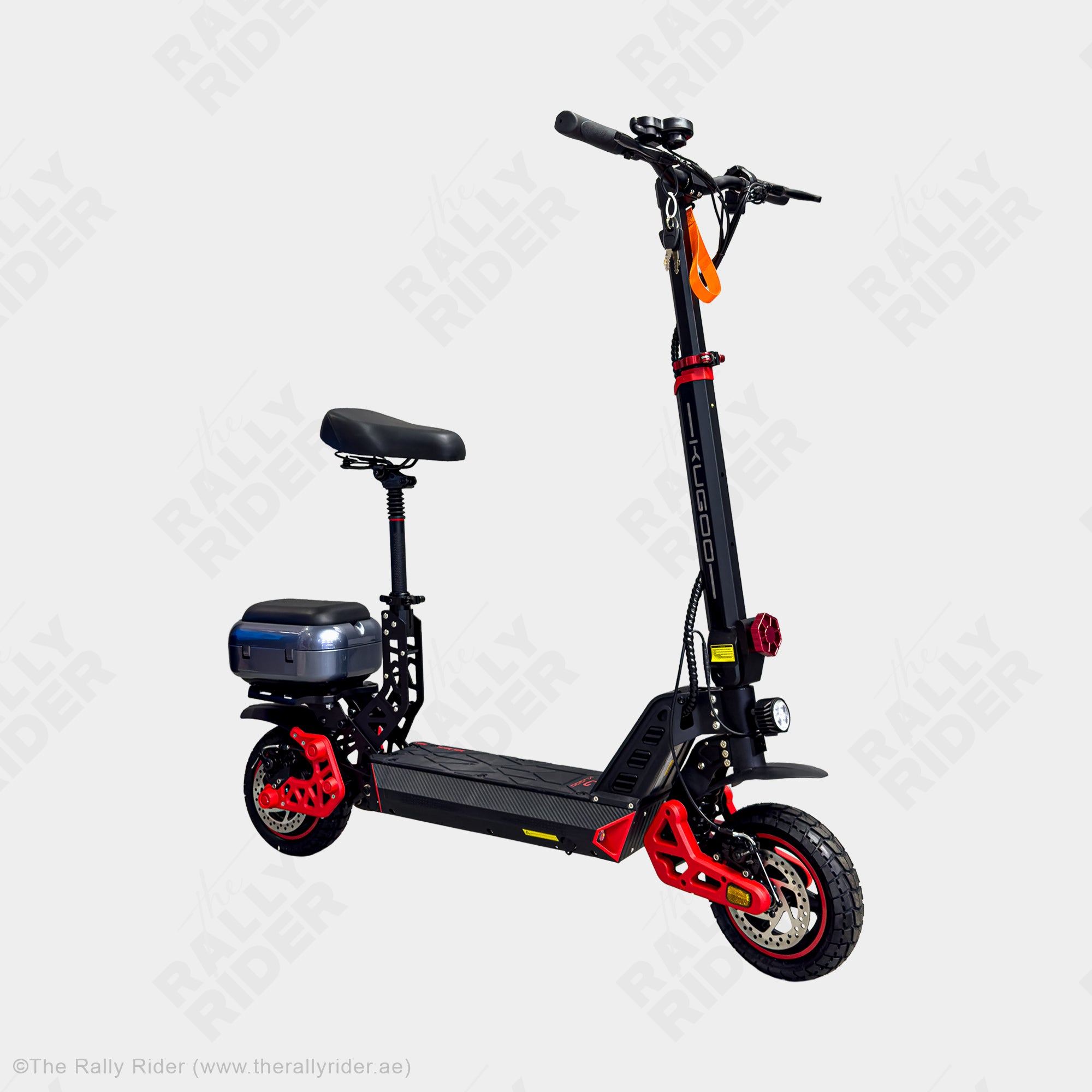Kugoo M5 Mini Max off-road electric scooter front three-quarter angle with knobby tyres