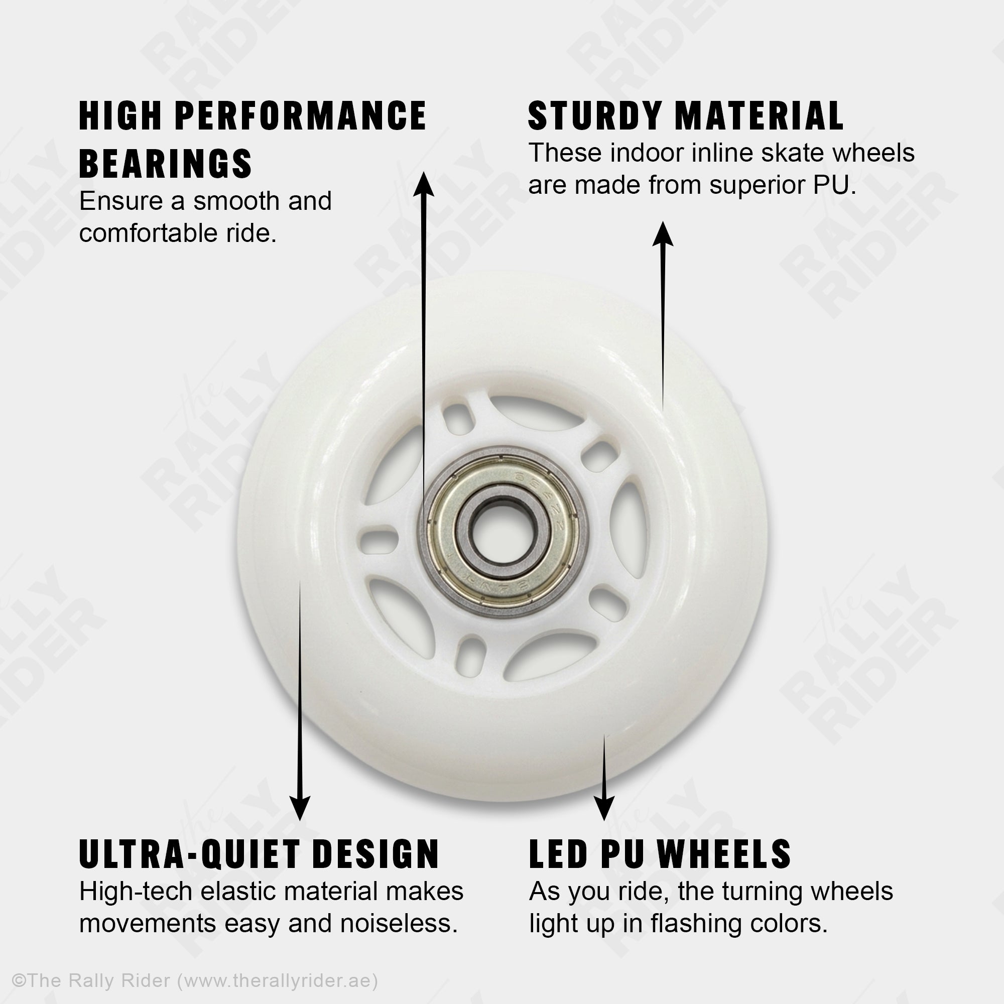 Drifting Scooter Rear Wheel (Pair) - LED Light Up (PU)