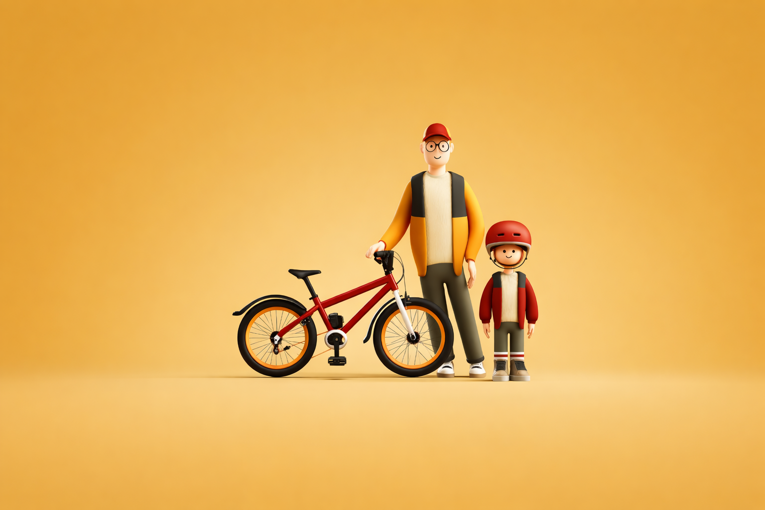 Rally Rider delivery man presenting a fully assembled kids bike to a happy child — ready to ride on arrival